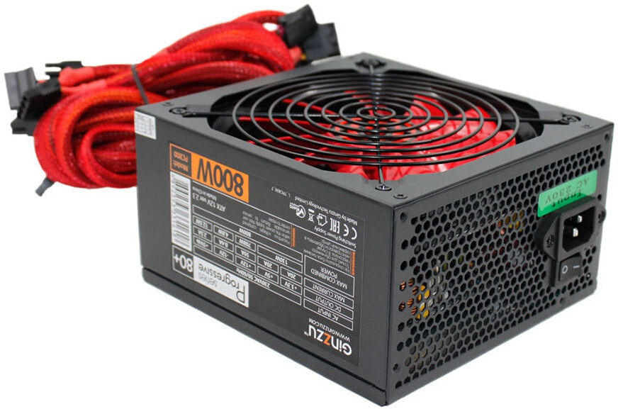 

Блок питания Ginzzu PC800, Блок питания для компьютеров Ginzzu PC800