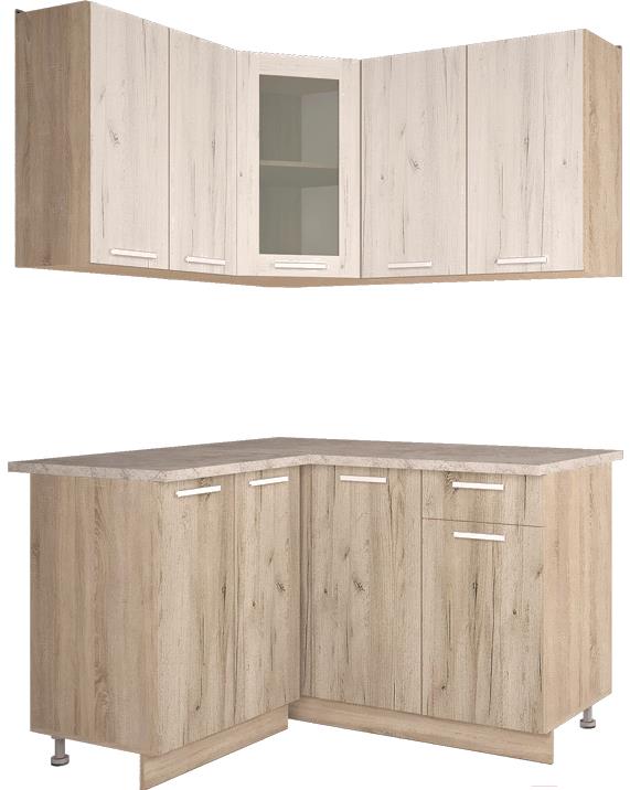 

Кухонный гарнитур Интерлиния Мила 12x14 дуб белый/дуб серый, Мила 12x14