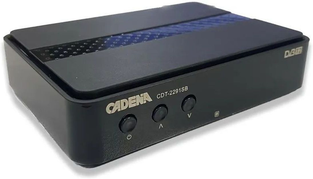 

Ресивер DVB-T2 Cadena CDT-2291SB черный (046/91/00055106)