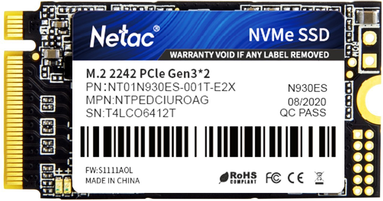 

SSD Netac N930ES 1ТB (NT01N930ES-001T-E2X), SSD диск Netac 1.0Tb N930ES Series NT01N930ES-001T-E2X