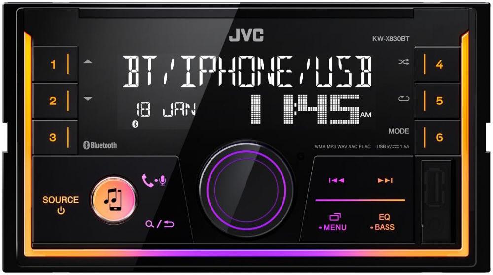 

Бездисковая автомагнитола JVC KW-X830BT, KW-X830BT