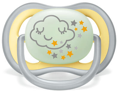 

Пустышка силиконовая ночная Philips AVENT Ultra Air декор (SCF376/01)