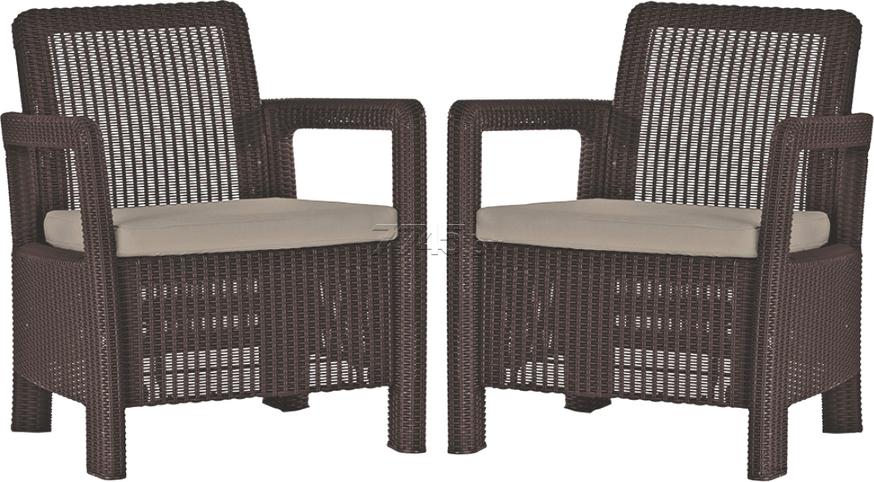 

Комплект садовой мебели Keter Tarifa 2 chairs коричневый [228169], Tarifa 2 chairs