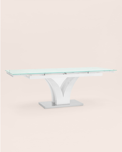 

Стол обеденный Stool Group Верона раскладной глянцевый белый [DT-43-160-HGW DUAL], Стол обеденный Stool Group Верона раскладной DT-43-160-HGW DUAL глянцевый белый
