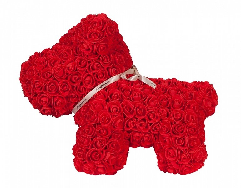 

Сувенир Teddy Rose Bear 8019 Rose Dog 40cm Red, 8019 Rose Dog 40cm