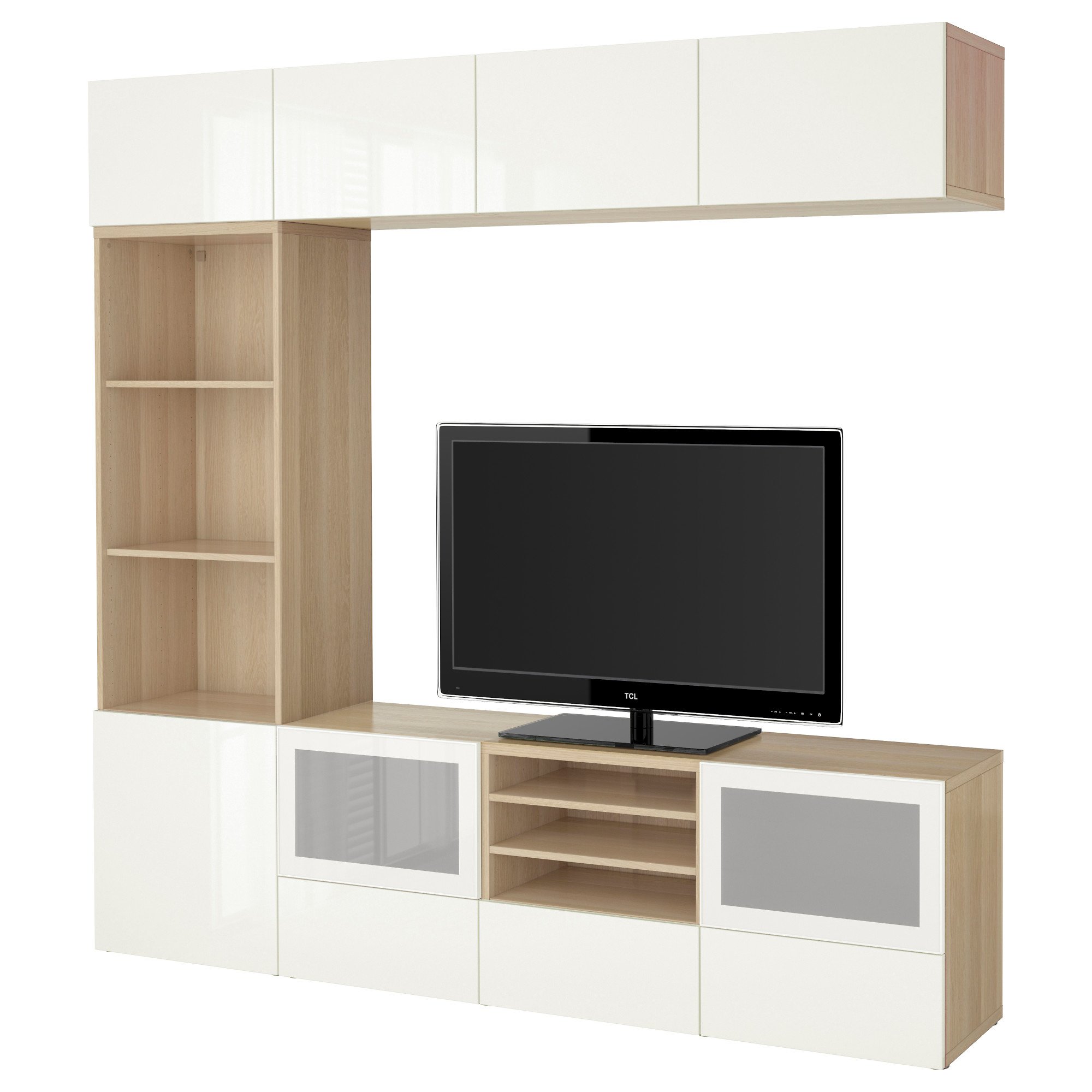 

Шкаф для ТВ, комбин/стеклян дверцы Ikea Бесто [592.501.86], Бесто