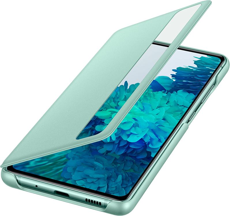 

Чехол для телефона Samsung Smart Clear View Cover для Samsung Galaxy S20 FE мятный [EF-ZG780CMEGRU], Smart Clear View Cover для Samsung Galaxy S20 FE