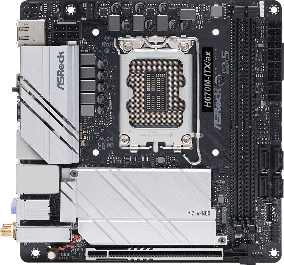 

Материнская плата ASRock H670M-ITX/AX