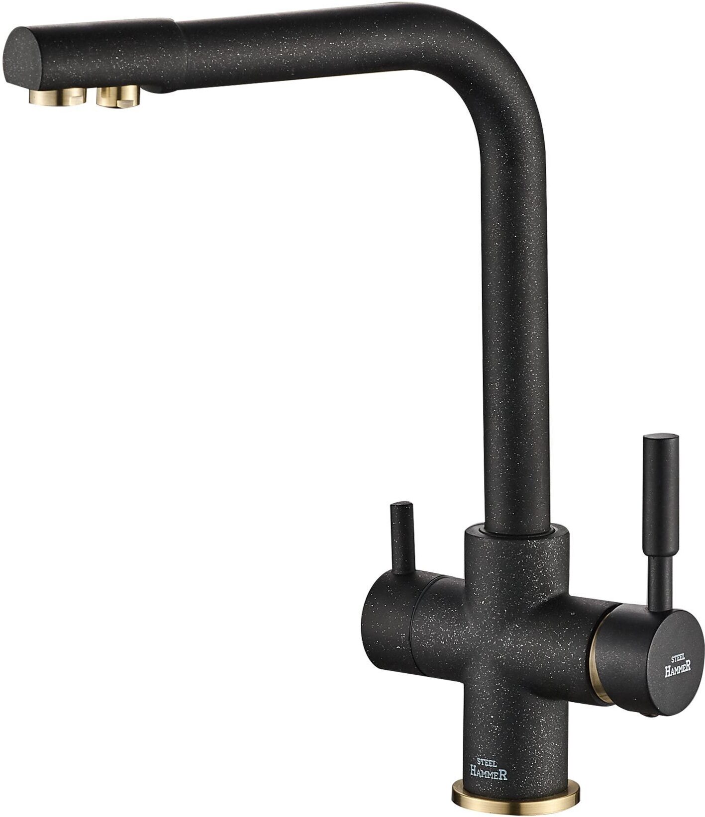 

Смеситель Zorg Steel Hammer SH 552 черный/бронза