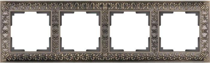 

Рамка для выключателя и розетки Werkel Antik 4 поста WL07-Frame-04 бронза [a029841], Antik 4 поста WL07-Frame-04