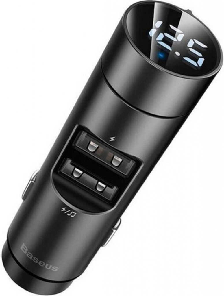 

Автомобильное зарядное устройство/беспроводной плеер Baseus CCNLZ-0G Energy Column Car Wireless MP3 Charger 2 USB 3.1A Dark Grey