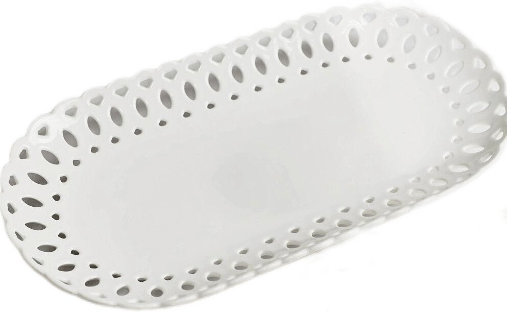 

Блюдо AksHome Delicate белый 30,5х16х2,5см