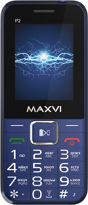 

Мобильный телефон Maxvi P2 Blue