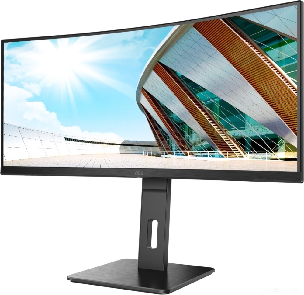 

Монитор AOC черный, Монитор AOC CU34P2A (AOC 34 CU34P2A (21:9 QHD 2K VA curved, 100Hz, FreeSync Premium, HAS, 2xHDMI 2.0, DP, 4xUSB3.2))