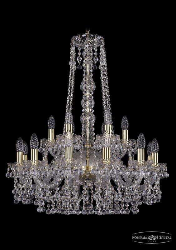 

Подвесная люстра Bohemia Ivele Crystal 1409/12+6/240/h-77/G