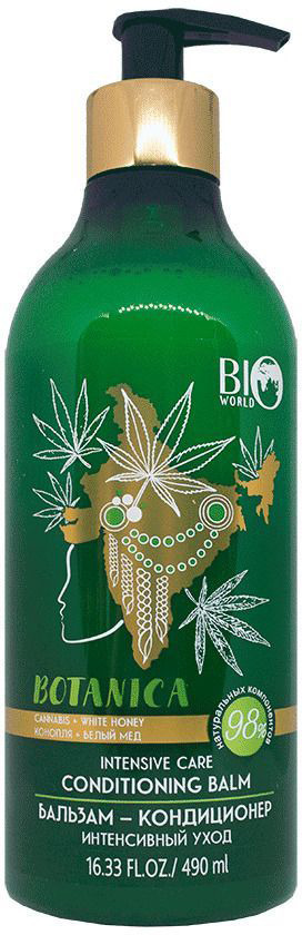 

Бальзам для волос Bio World Botanica конопля белый мед 490мл, Botanica конопля белый мед 490мл