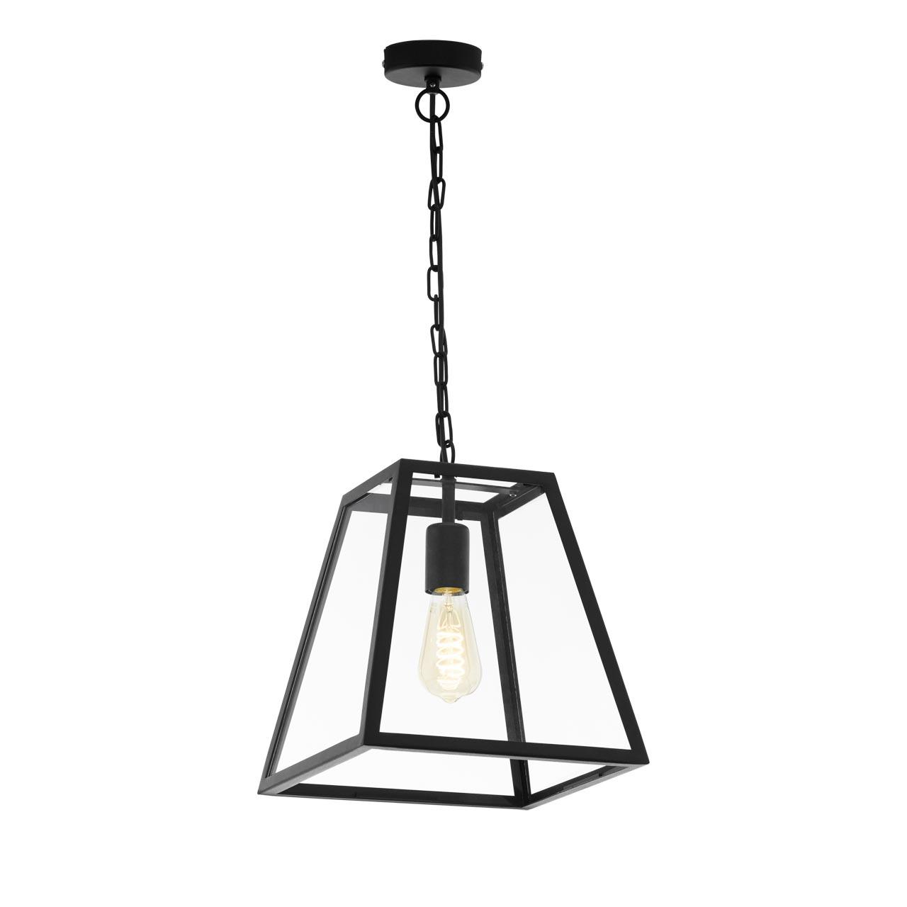 

Подвесной светильник EGLO Amesbury 1, 1х60W (E27), L300, B300, H1100 черный/ стекло, прозрачный [49882], Amesbury 1, 1х60W (E27), L300, B300, H1100