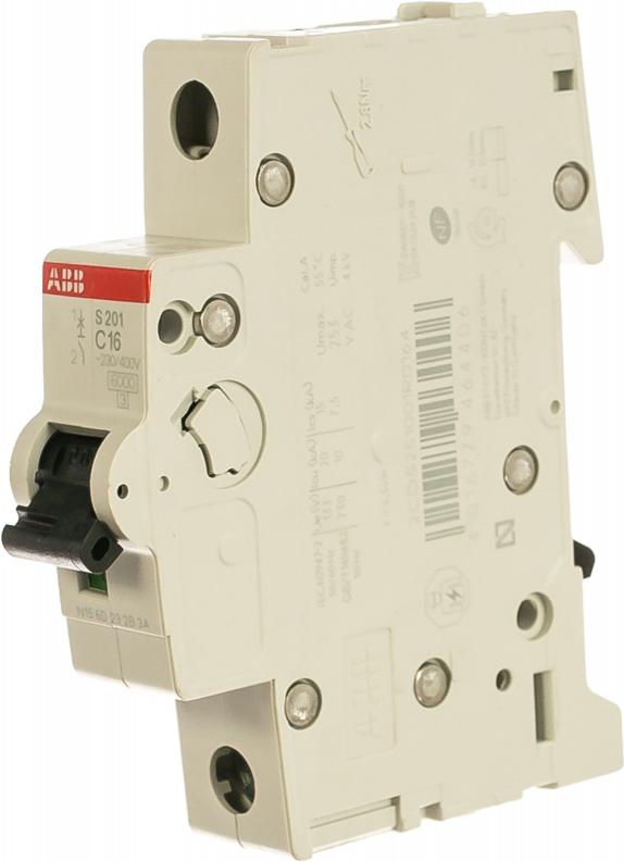 

Выключатель ABB S 201 1P С 16А 6кА 1M [2CDS251001R0164], S 201 1P С 16А 6кА 1M