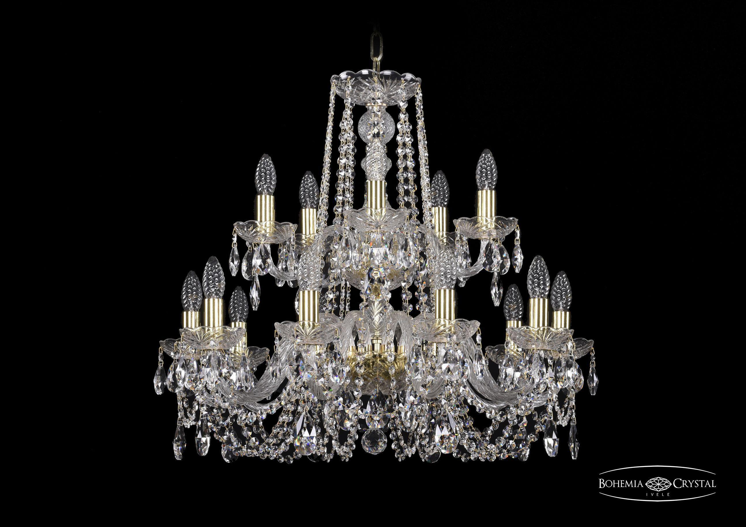 

Подвесная люстра Bohemia Ivele Crystal 1402/10+5/240/2d/G