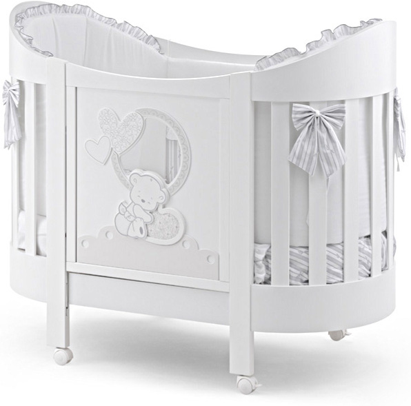 

Детская кроватка Italbaby Love Oval в комплекте и белье 4 предмета белый [070.1400-0405], Детская кроватка Italbaby Love Oval в комплекте и белье 4 предмета 070.1400-0405 белый