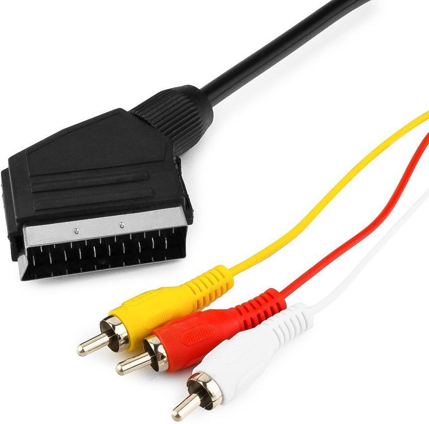 

Кабель Cablexpert CCV-519, (Cablexpert CCV-519, SCART-3xRCA, с переключателем направления сигнала, 1.8м)