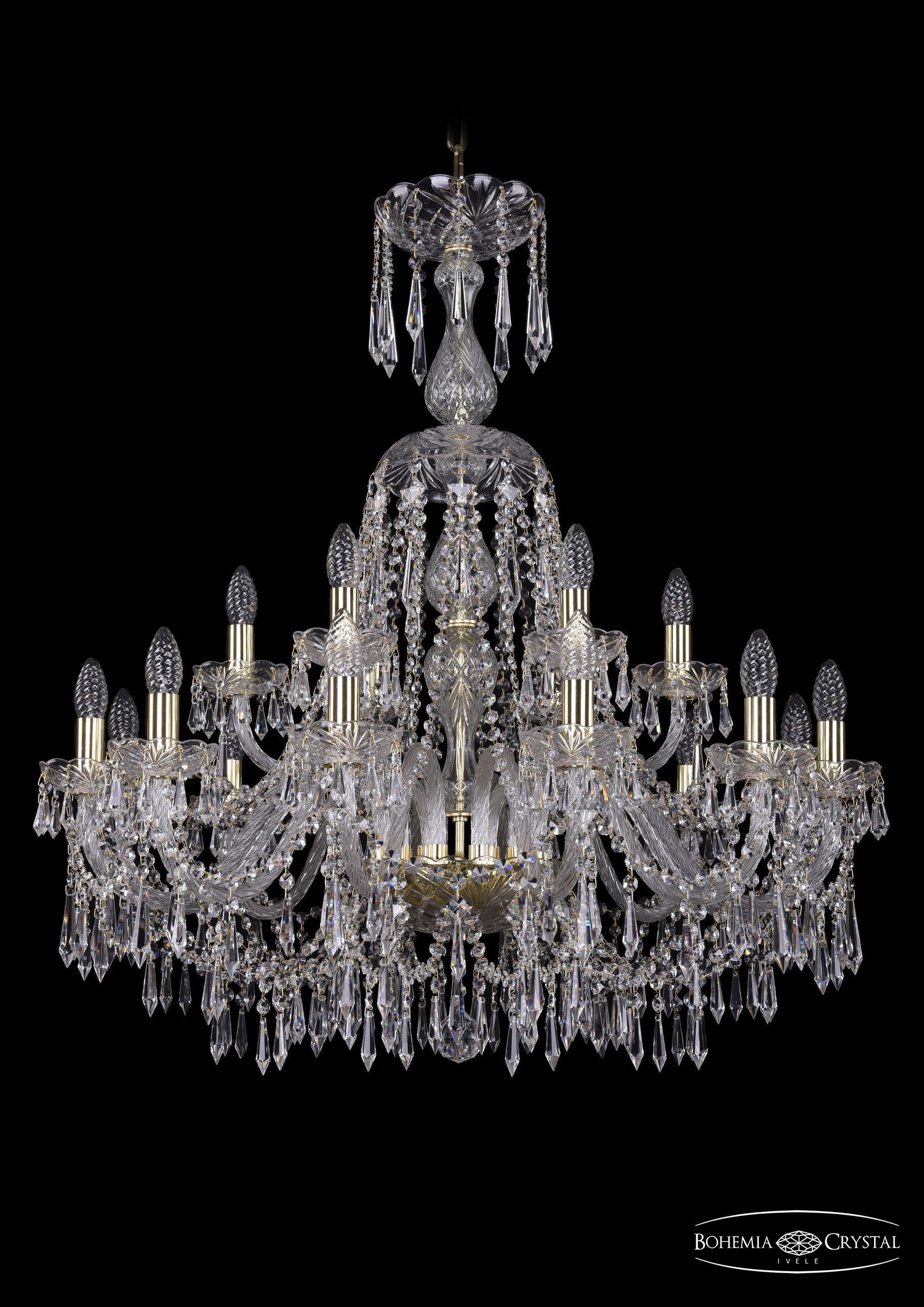 

Подвесная люстра Bohemia Ivele Crystal 1403/12+6/300/XL-95/G