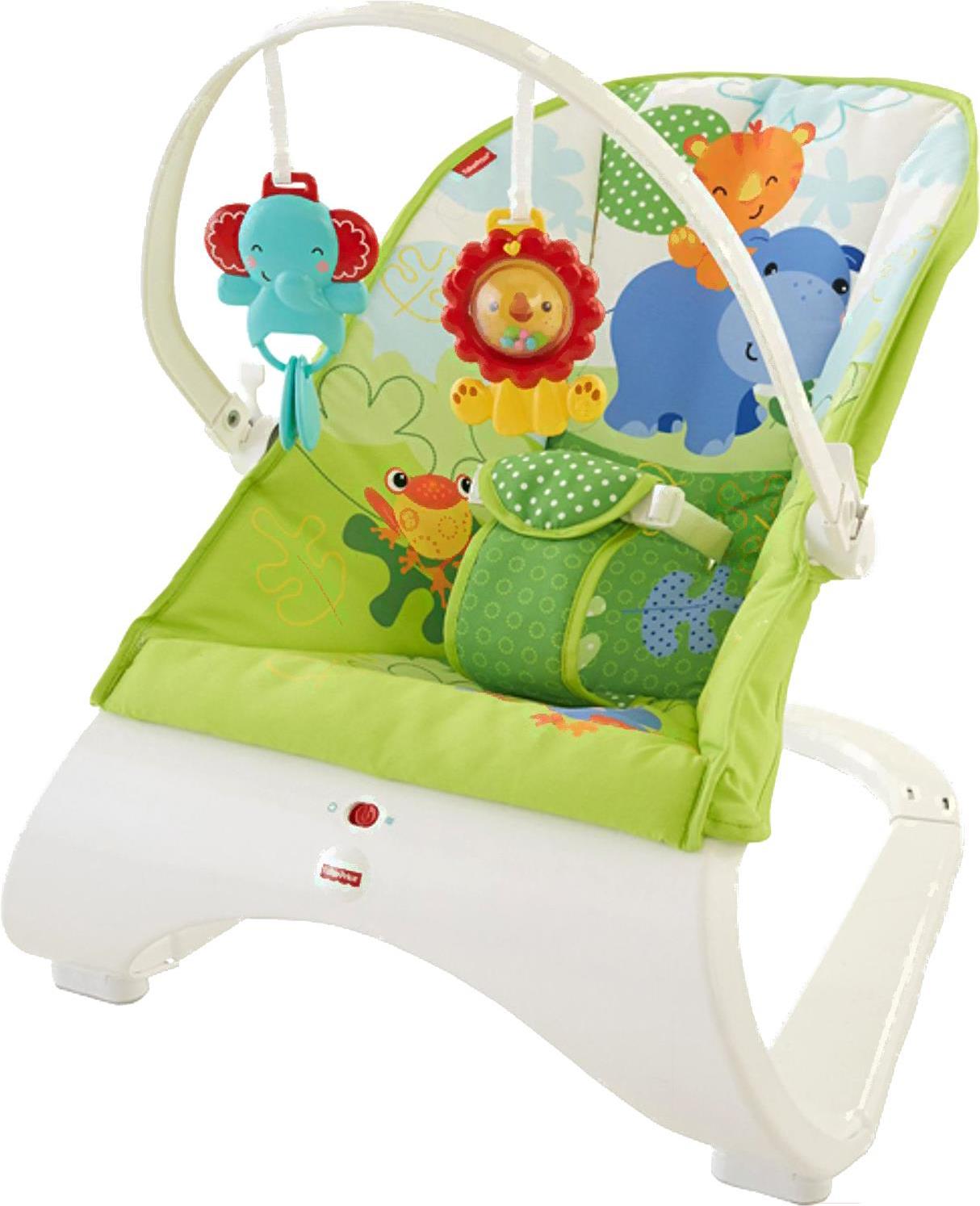 

Детский шезлонг Fisher-Price Друзья тропического леса [CJJ79], Детский шезлонг Fisher-Price Друзья тропического леса CJJ79