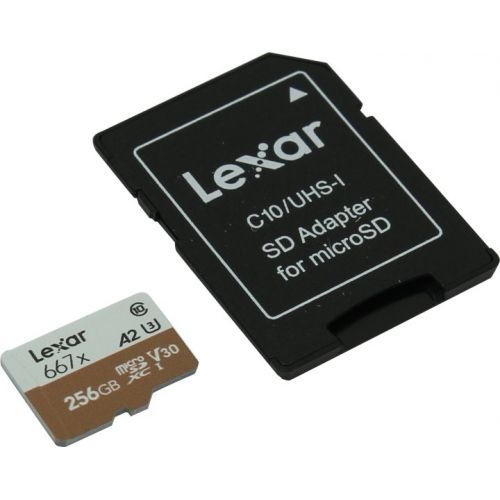 

Карта памяти Lexar microSDXC Memory Card 256Gb A2 V30 UHS-I U3 + microSD-->SD Adapter, microSDXC Memory Card 256Gb A2 V30 UHS-I U3 + microSD-->SD Adapter