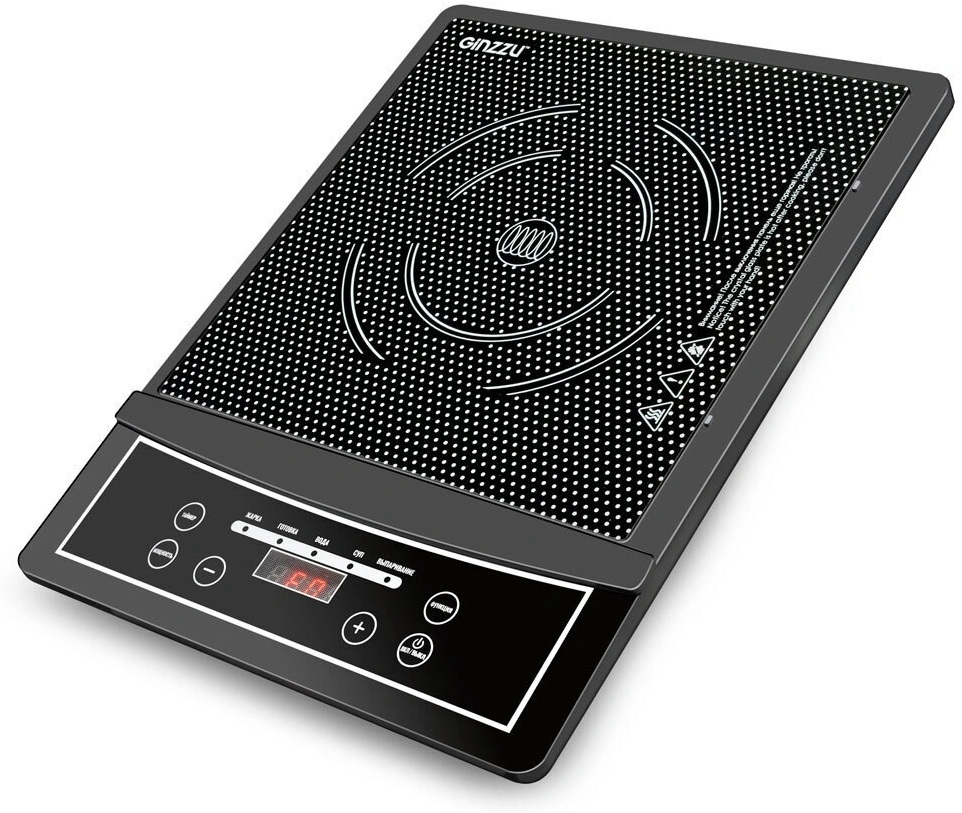 

Настольная плита Ginzzu HCI-101 черный, Настольная плита Ginzzu HCI-101