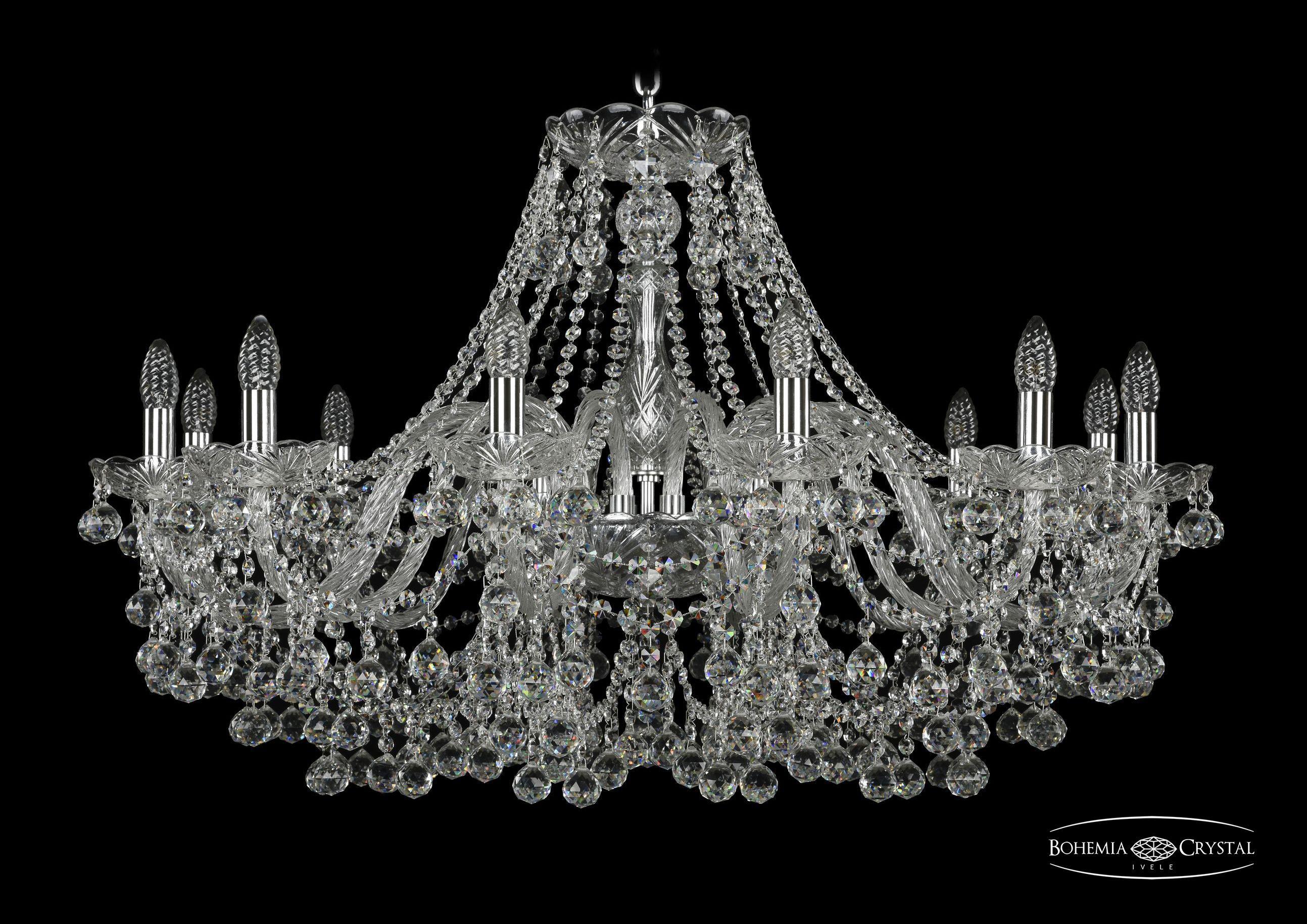 

Подвесная люстра Bohemia Ivele Crystal 1409/12/360/Ni