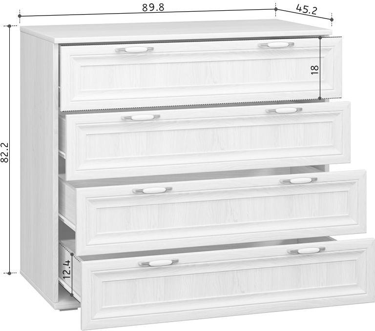 

Комод Woodcraft Мелита-1 серый, Мелита-1
