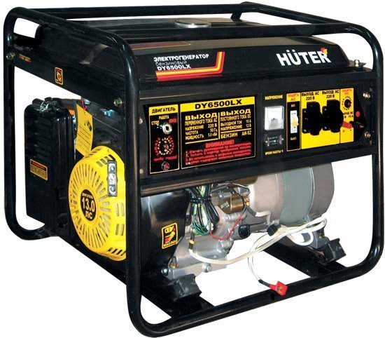 Huter DY6500LX - фото Бензиновый генератор Huter DY6500LX