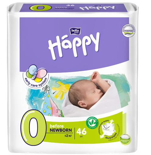

Детские подгузники Bella Baby Happy Before Newborn 46шт