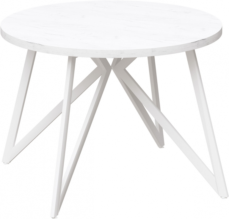 

Стол Millwood Женева 2 Л D110x75 дуб белый Craft/металл белый
