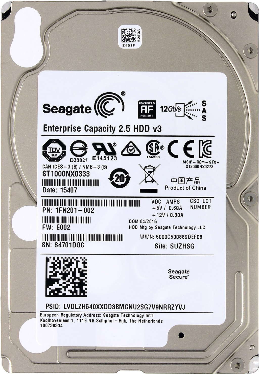 

Жесткий диск Seagate Enterprise Capacity 1TB (ST1000NX0333), Жесткий диск Seagate Enterprise Capacity 1TB ST1000NX0333
