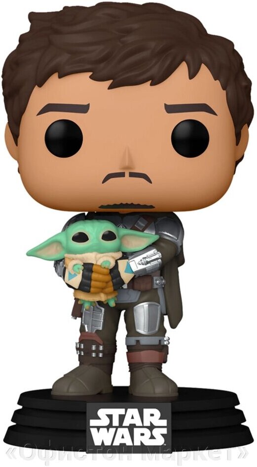 

Игрушка Funko POP! Bobble Star Wars Mandalorian Mandalorian with Grogu 54525 [Fun25491302]