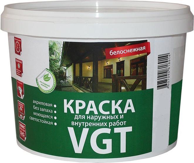 

Краска VGT Для наружных и внутренних работ Моющаяся ВД-АК-1180 1.5 кг (белоснежный)