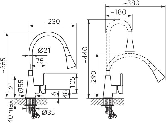 

Смеситель Ferro BZA42G, BZA42G