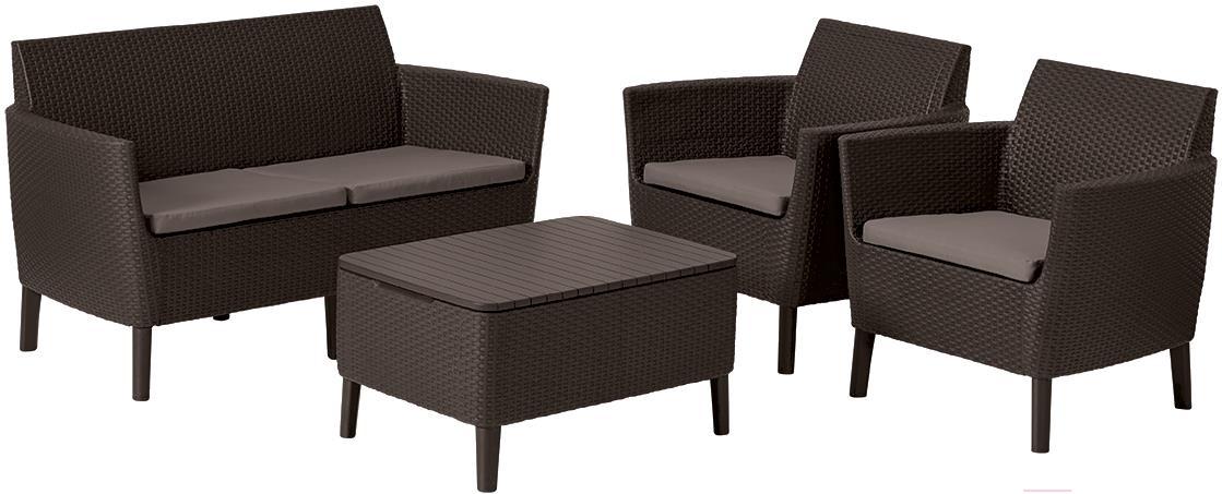 

Комплект садовой мебели Keter Salemo 2-sofa set коричневый [40095437050676], Salemo 2-sofa set