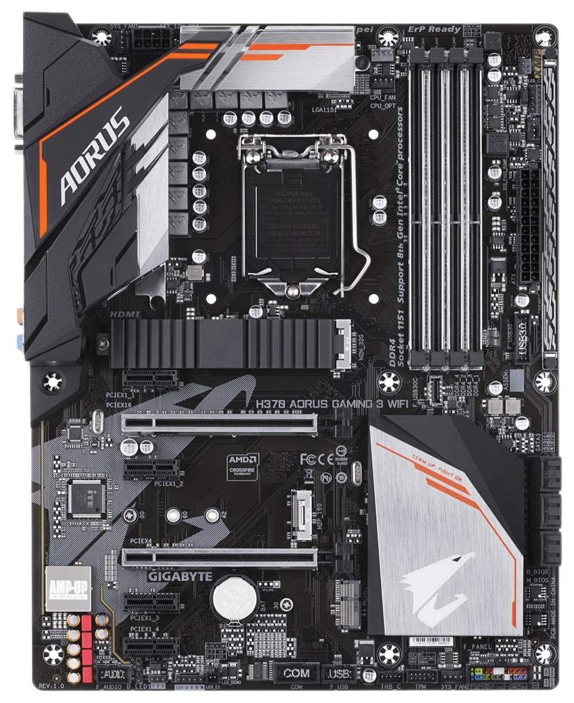 

Материнская плата Gigabyte H370 Aorus Gaming 3 WiFi (rev. 1.0), H370 AORUS GAMING 3 WIFI