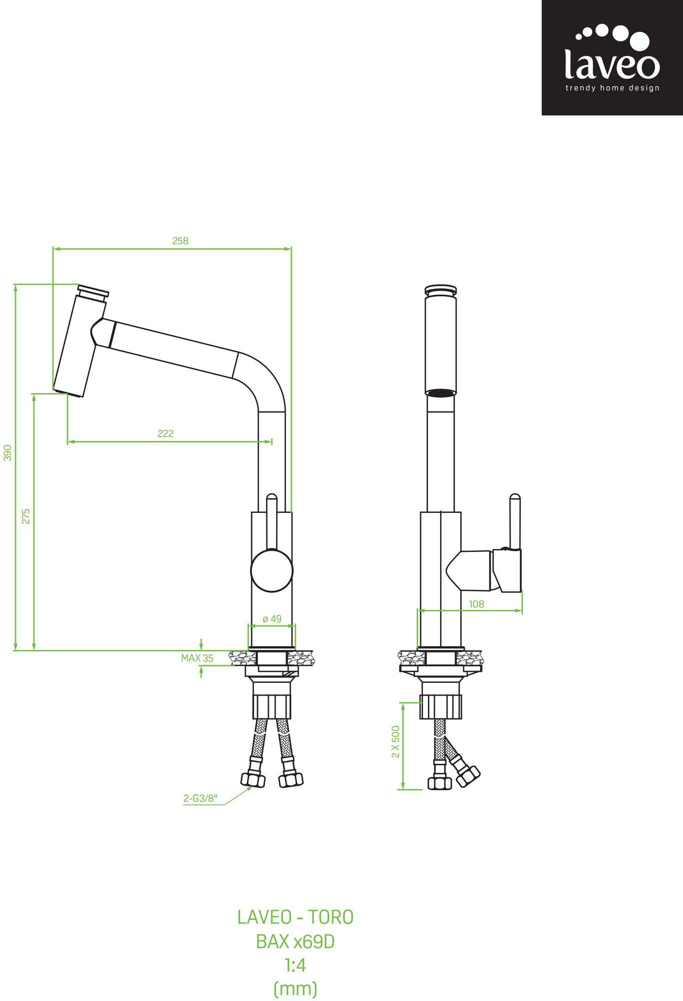 

Смеситель Laveo Toro [BAX769D], Toro