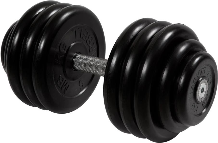 

Гантель неразборная MB Barbell с вращающейся хромированной ручкой 38,5 кг черный [MB-FdbM-B38,5], неразборная, с вращающающейся хромированной ручкой 38,5 кг