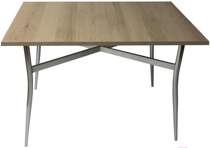 

Стол обеденный Solt 100x60 дуб/ноги гнутые усиленные хром, 100x60