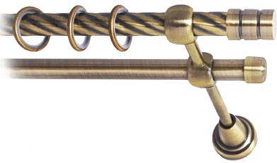 

Карниз Lm Decor Цилиндр 088 2р витой 2.8м антик, Цилиндр 088 2р витой 16мм 2.8м