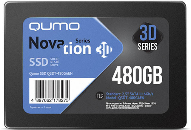 

SSD диск QUMO Novation 3D 480GB [Q3DT-480GAEN], SSD диск QUMO Novation 3D 480GB (Q3DT-480GAEN)