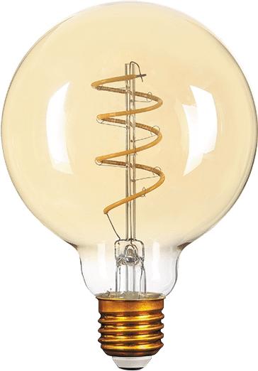 

Светодиодная лампа Gauss LED Filament G95 Flexible E27 6W Golden 360lm 2400К 1/20 [105802007], Светодиодная лампочка Gauss LED Filament G95 Flexible E27 6W Golden 360lm 2400К 1/20 105802007