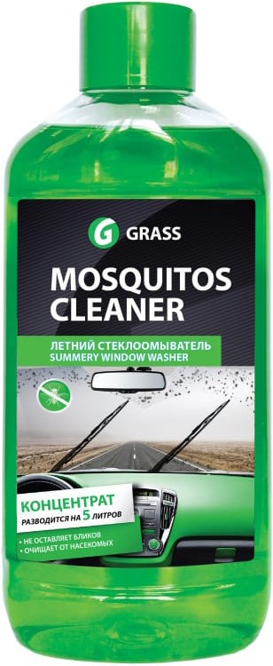 

Жидкость стеклоомывающая Grass Mosquitos Cleaner 110103/220001 (1л), Очиститель для авто Grass Жидкость стеклоомывающая Mosquitos Cleaner 1л 110103/220001