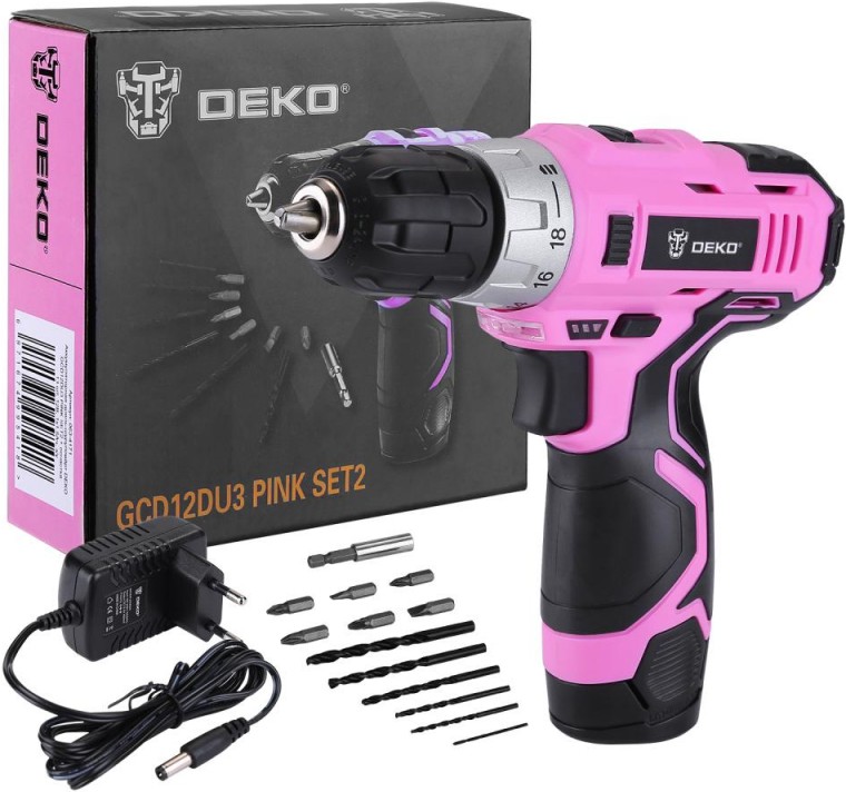 

Дрель-шуруповерт Deko GCD12DU3 PINK SET2 [063-4171], Дрель-шуруповерт Deko GCD12DU3 PINK SET2 063-4171