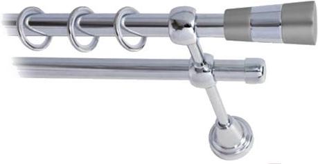 

Карниз Lm Decor Волео 074 2р гладкий 2.4м хром, Волео 074 2р гладкий 16мм 2.4м