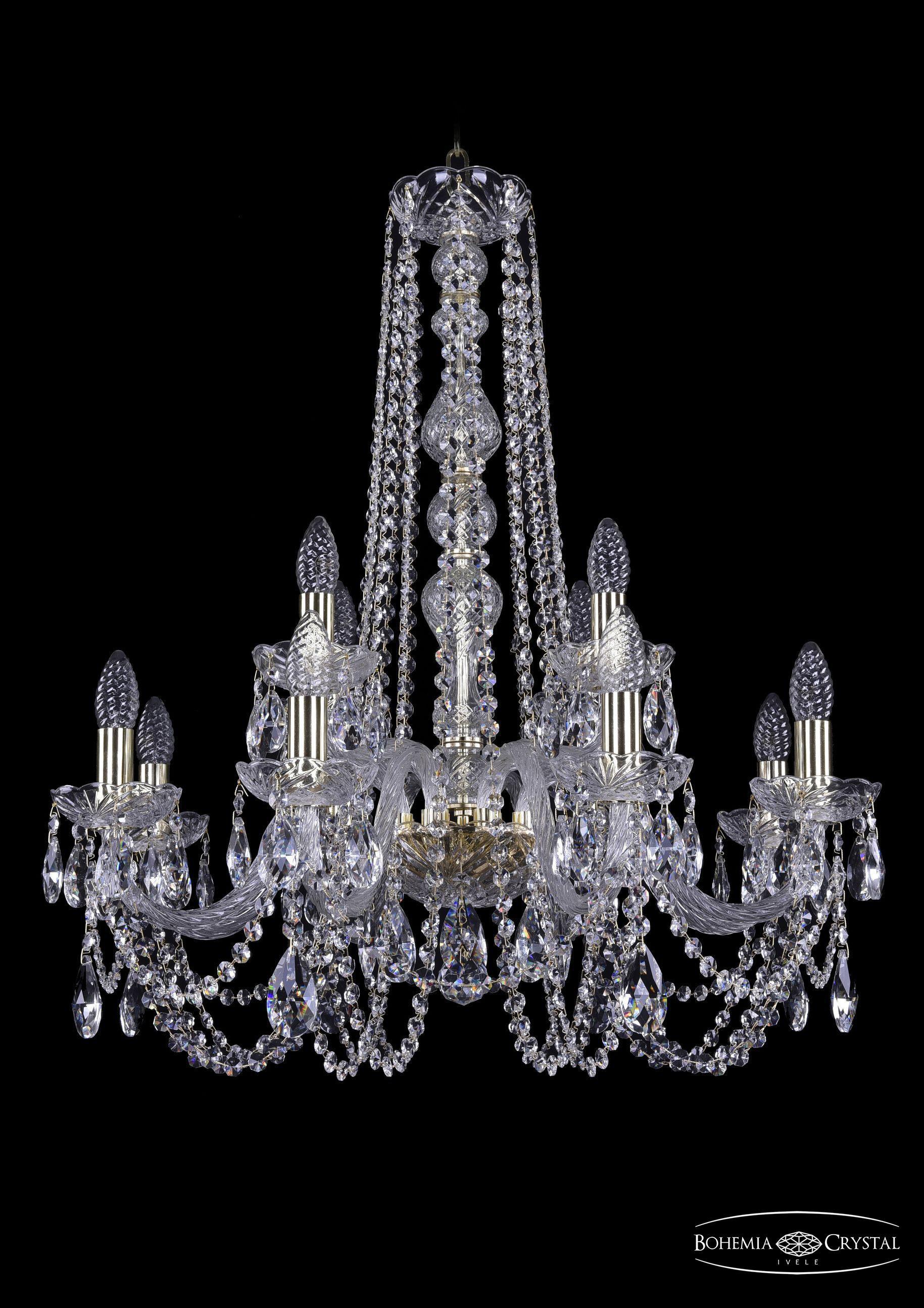 

Подвесная люстра Bohemia Ivele Crystal 1402/8+4/240/h-76/G